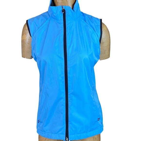 IZOD Zip Vest Women's S/M Blue #242M - Picture 2 of 7